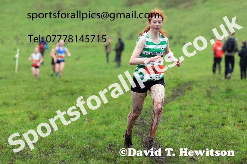 Womens under-17s and under-20s 2023 NECAA Cross Country Relays, Thornley Hall Farm, Peterlee, County Durham. Photo: David T. Hewitson/Sports for All Pics